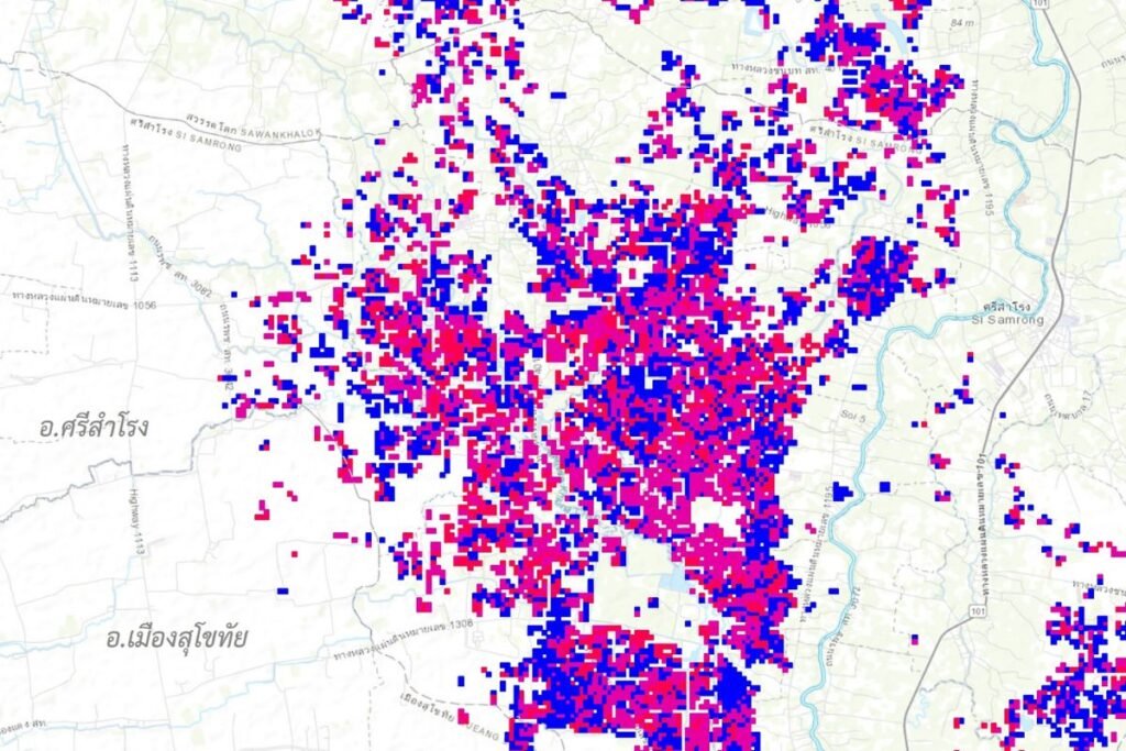 ดาวเทียม Sentinel-1 เปิดภาพน้ำท่วมสุโขทัยกว่า 1.46 แสนไร่